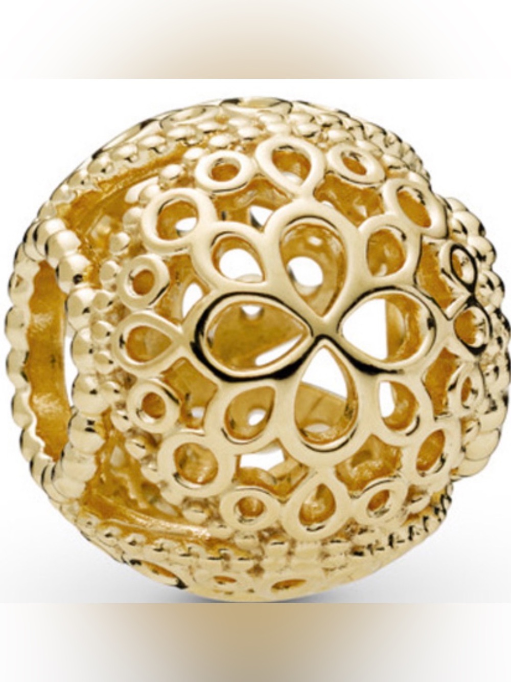 Pandora Gold Filigree Floral Charm Bead